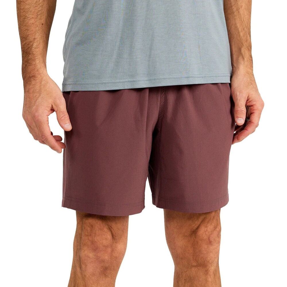 Free Fly Lined Breeze Mens Shorts XXL Brown Garnet Pockets Drawstring Logo
